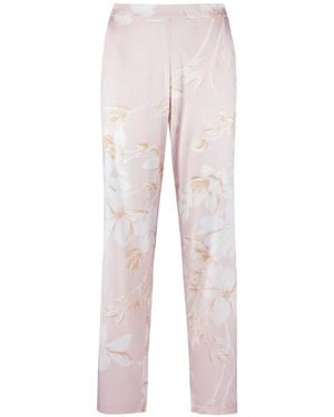 Aubade Silk By Night Floral-Print Pyjama Trousers - Natural