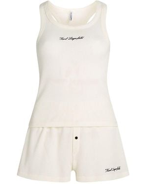 Karl Lagerfeld Hotel Karl Pyjama Set - White