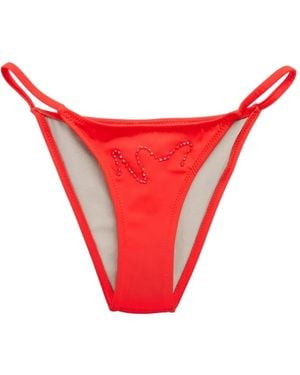 Paloma Wool Bragas De Bikini Con Detalle De Cuentas - Rojo