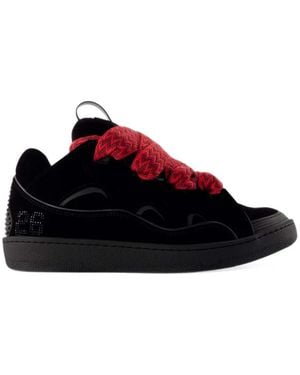 Lanvin Curb Jersey Trainers - Red