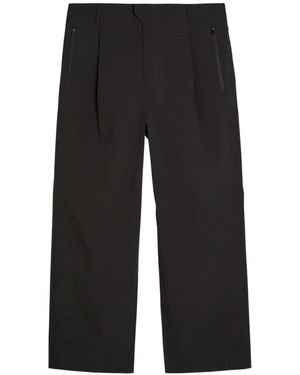 Hiking Patrol Ripstop Pleated Straight-Leg Trousers - Black