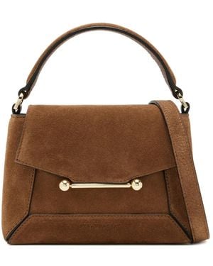 Strathberry Nano Mosaic Top-Handle Mini Bag - Brown