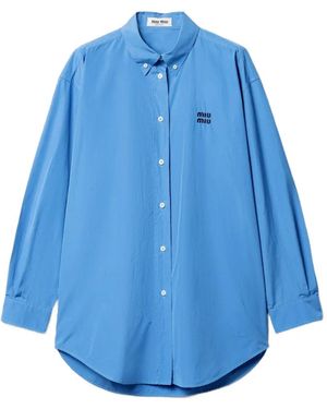 Miu Miu Poplin Shirt - Blue