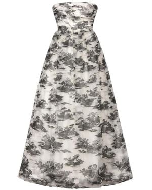 Max Mara Printed Maxi Dress - White