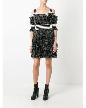 McQueen Ruffle Mini Dress - Black