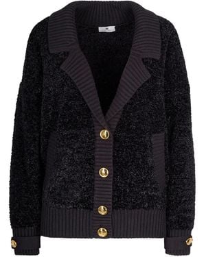 Elisabetta Franchi テクスチャード カーディガン - ブラック