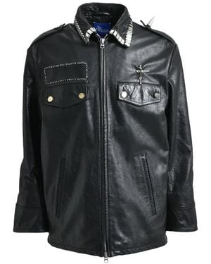 Marking Distance Zip Leather Jacket - Black