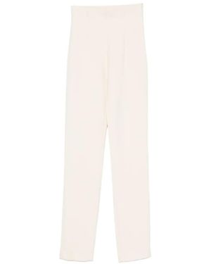 Alberta Ferretti Stertch Viscose Blend Trousers - White