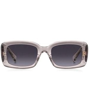 Tommy Hilfiger Rectangle-Frame Logo-Plaque Sunglasses - White