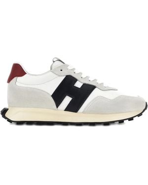 Hogan H601 Leather Trainers - White