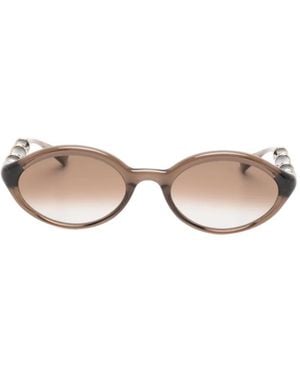 Gucci Geometric-Frame Sunglasses - Natural