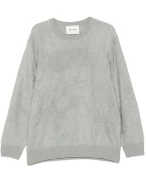 Soft Goat Crew Neck Brushed-Knit Jumper - Grey