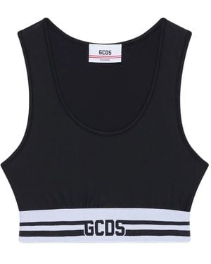 Gcds Top de tirantes a rayas - Negro