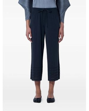 Pleats Please Issey Miyake Pleated Wide-Leg Trousers - Blue