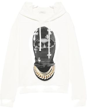 ih nom uh nit Mask graphic-print hoodie - Weiß