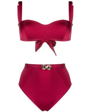 Noire Swimwear Set Bikini A Fascia - Rosso