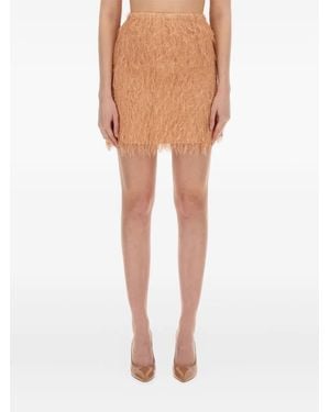 Alysi Fringed Mini Skirt - White