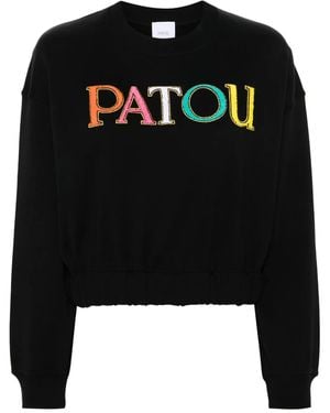 Patou クロップド スウェットシャツ - ブラック