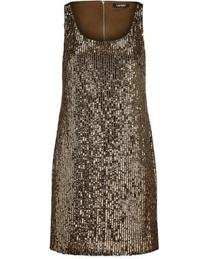 Ralph Lauren スパンコール ミニドレス - ナチュラル