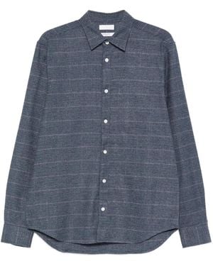 Cellar Door Buttoned Check Shirt - Blue