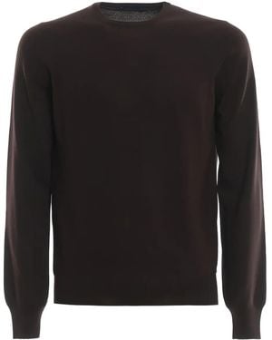 GIUUNO Round-Neck Long-Sleeve Jumper - Black