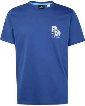 Paul Smith T-Shirt Con Logo - Blu