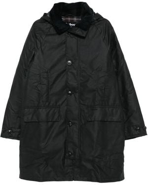 Barbour Gabardina Beaudale con capucha de pana - Negro