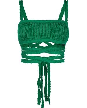 Alanui Palm Springs Knitted Top - Green