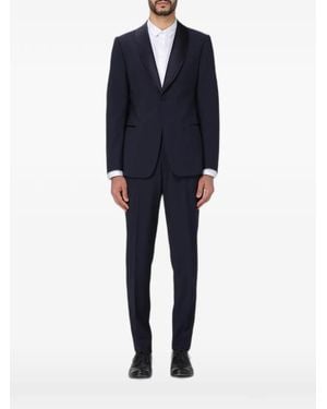 Emporio Armani Single-Breasted Virgin Wool Suit - Blue