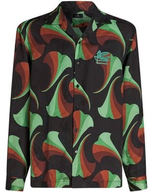 メンズ Etro フローラル シルクパンツ ブルー | Lyst