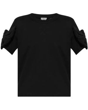 Noir Kei Ninomiya Bow-Appliqué T-Shirt - Black