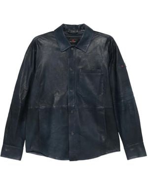 Peuterey Todd Leather Jacket - Blue
