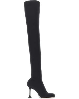 AMINA MUADDI 95Mm Stretch Thigh-High Boots - Black
