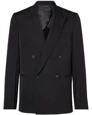 Fendi Peak-Lapel Double-Breasted Blazer - Black