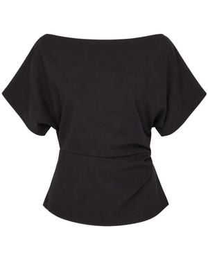Club21 Collection Off-Shoulder Draped Top - Black