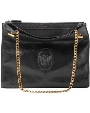 Versace Medusa Chain Shoulder Bag - Black