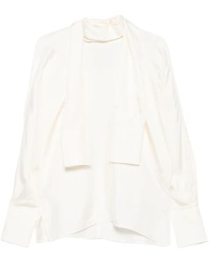 Rohe Blusa con detalle de pañuelo - Blanco