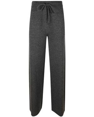 Max Mara Fiabe Drawstring-Waist Knitted Track Pants - Gray