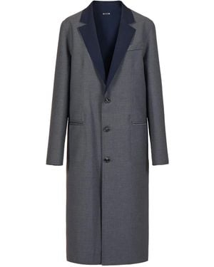 Iceberg Notched-Lapels Coat - Blue
