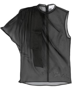 Genny Sheer Blouse - Black