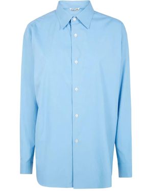 AURALEE Chemise À Boutonnière Sur Le Devant - Blue