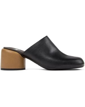 Camper Niki Colour-Block Leather Mules - Black