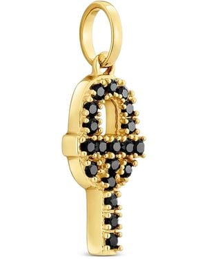 Tous 18Kt Geelgouden Manifesto Hanger Met Zwarte Spinels - Metallic