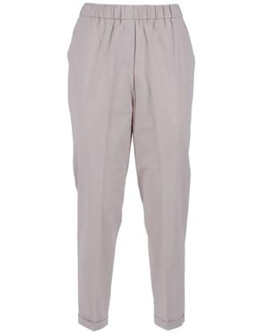 Antonelli Pantalones Elásticos Con Dobladillo Vuelto - Gris