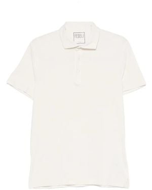 Fedeli Short-Sleeve Polo Shirt - White