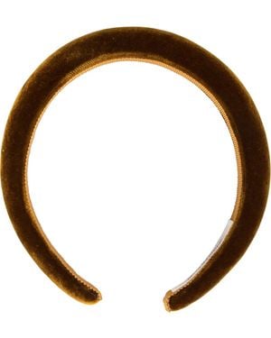 Jennifer Behr Tori Padded Velvet Headband - Brown