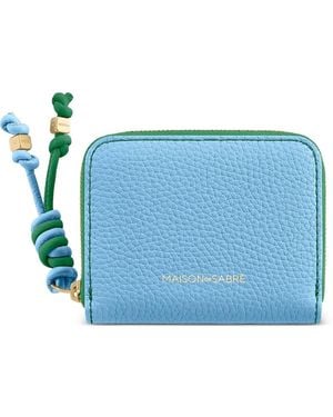 Maison De Sabre Small Leather Zip-Fastening Wallet - Blue