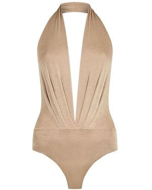 ANDAMANE Body Zendaya Con Cuello Halter - Blanco