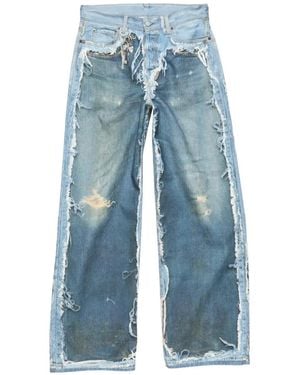 Acne Studios ダメージ ジーンズ - ブルー