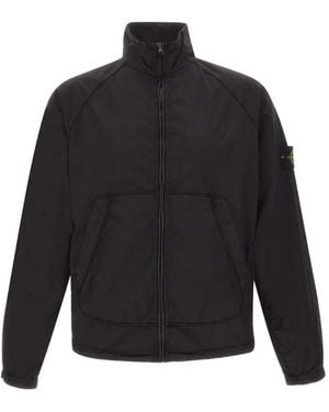 Stone Island Logo-Badge Track Jacket - Black